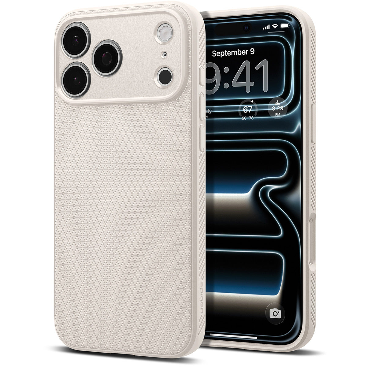 Handyhülle für iPhone 17 Pro, Spigen Liquid Air, Beige