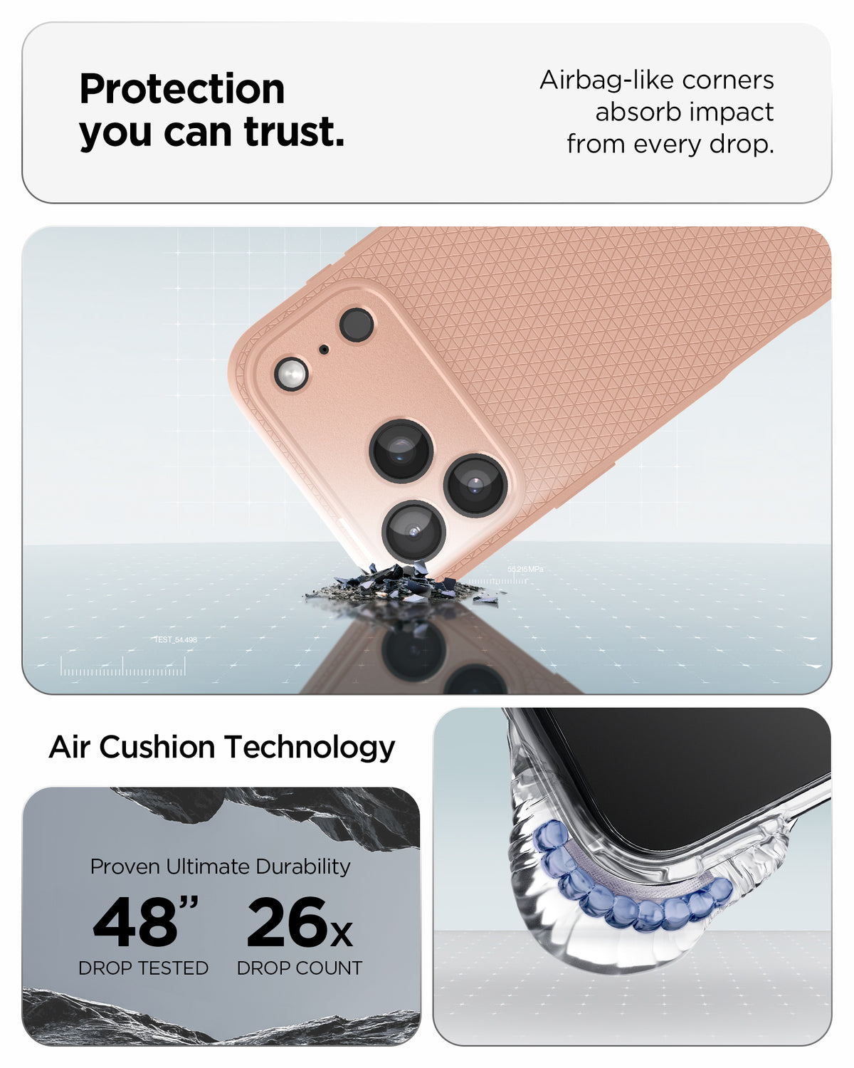 Handyhülle für iPhone 18 Pro Max, Spigen Liquid Air, Rosa (5/14)