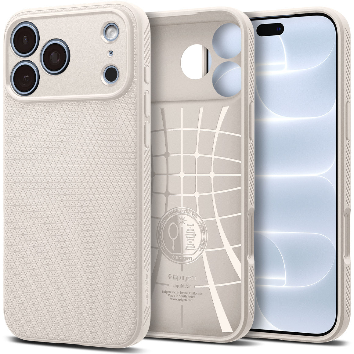 Handyhülle für iPhone 18 Pro, Spigen Liquid Air, Beige (1/14)