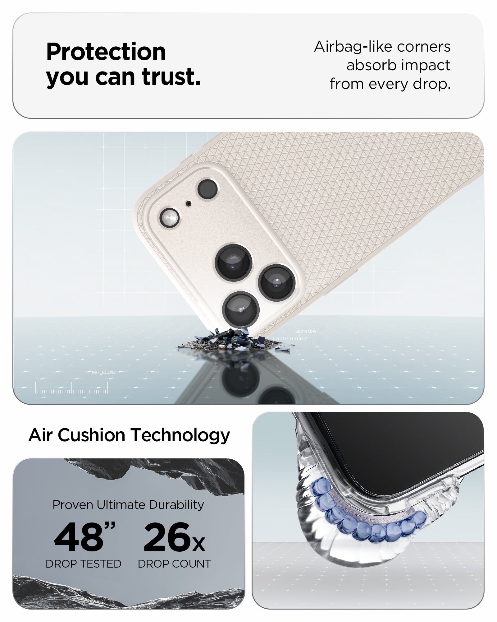 Handyhülle für iPhone 18 Pro, Spigen Liquid Air, Beige (5/14)