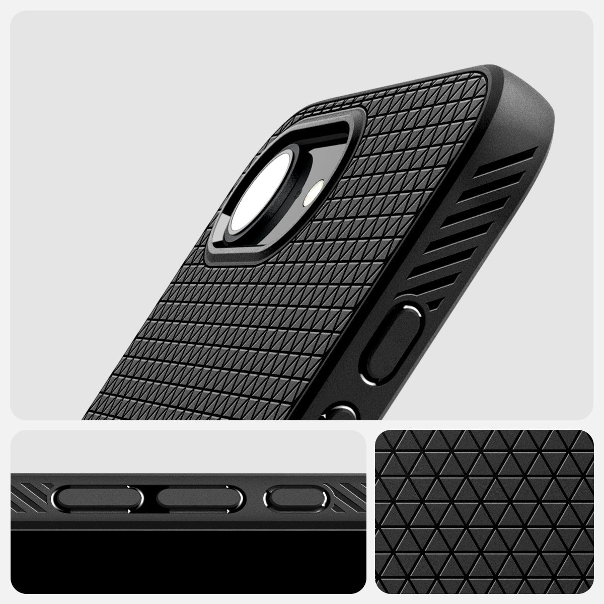 Handyhülle für iPhone 17e / 16e, Spigen Liquid Air, Schwarz
