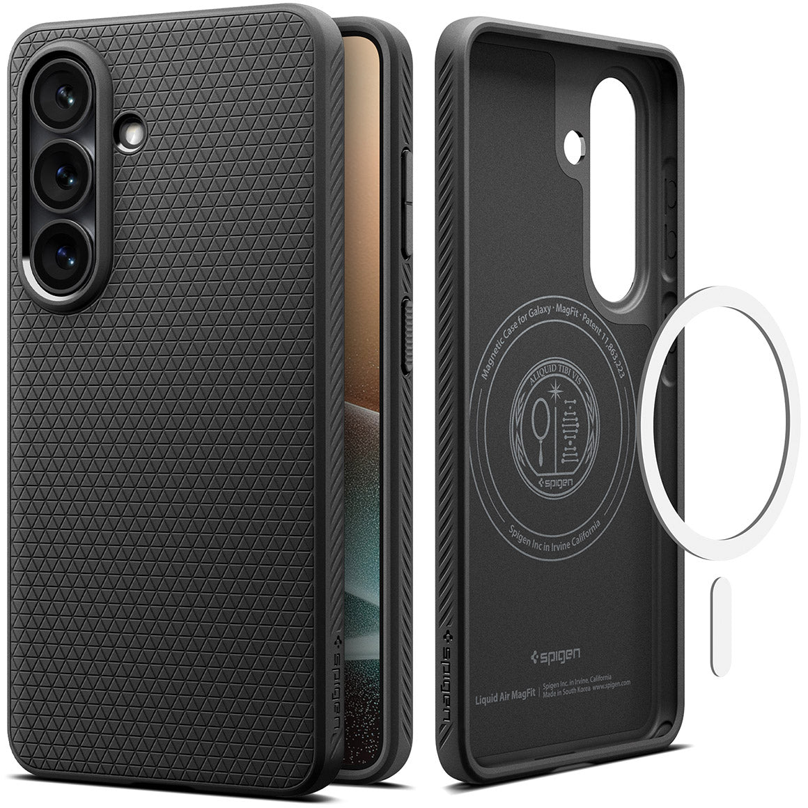 Handyhülle für Galaxy S26, Spigen Liquid Air Mag mit MagSafe, Schwarz
