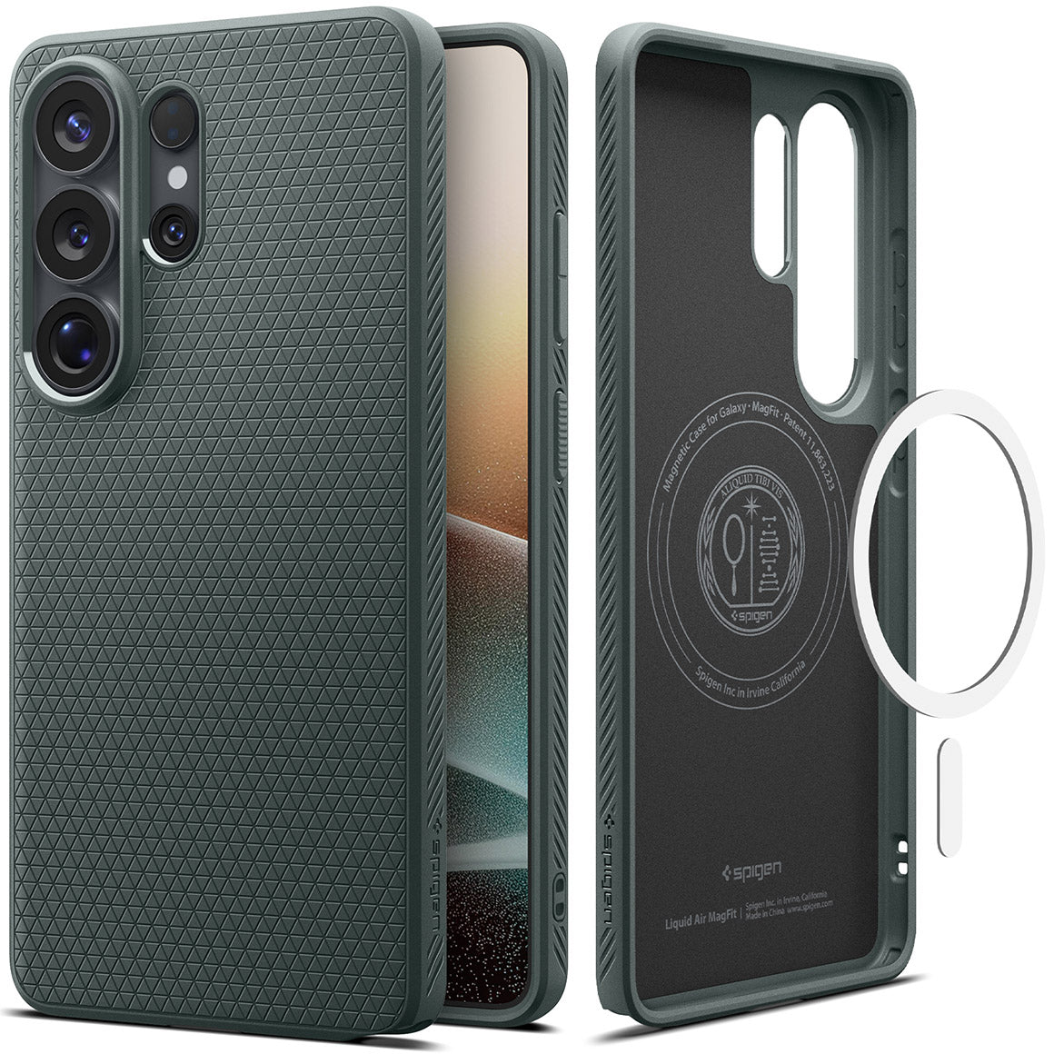 Handyhülle für Galaxy S26 Ultra, Spigen Liquid Air Mag mit MagSafe, Grün