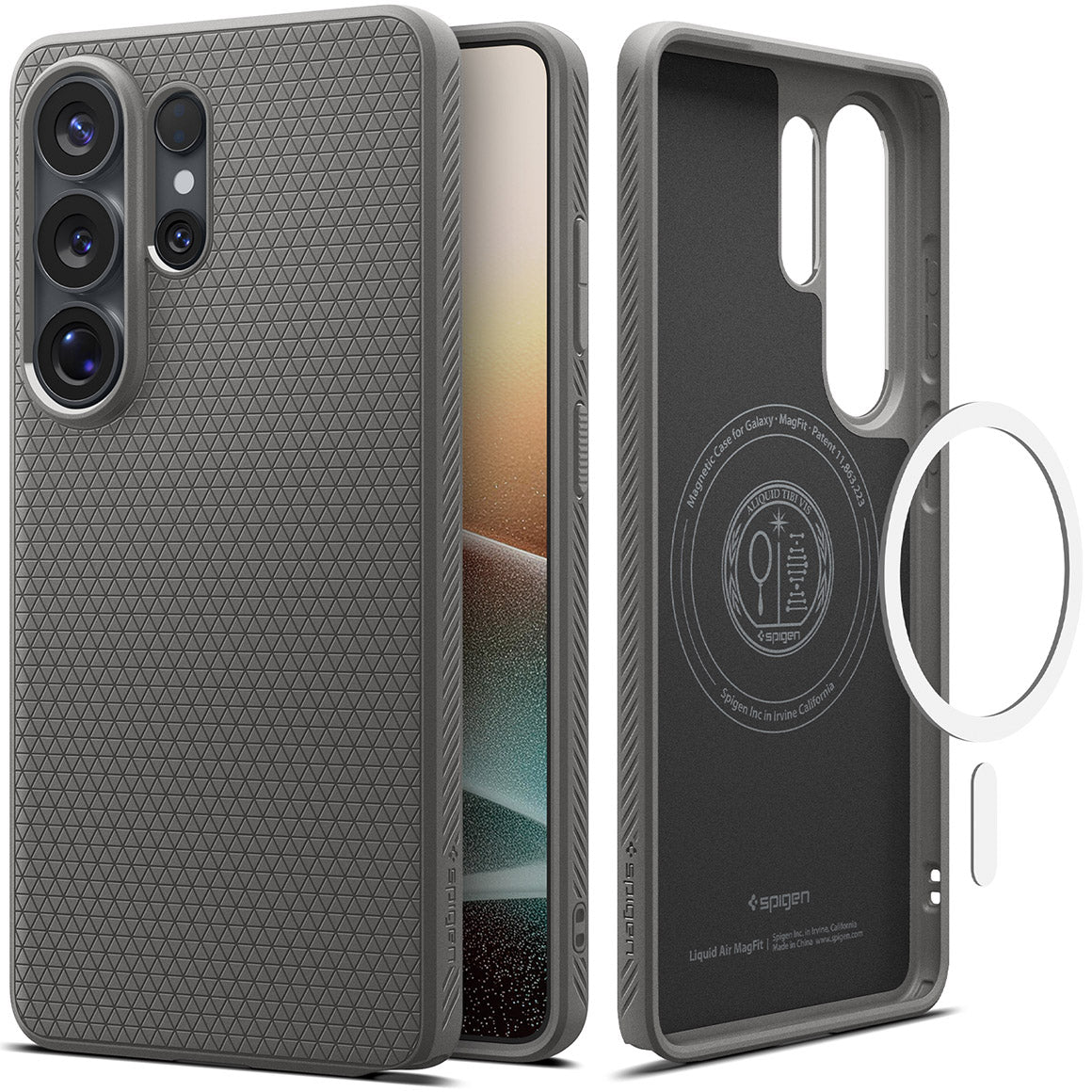 Handyhülle für Galaxy S26 Ultra, Spigen Liquid Air Mag mit MagSafe, Grau