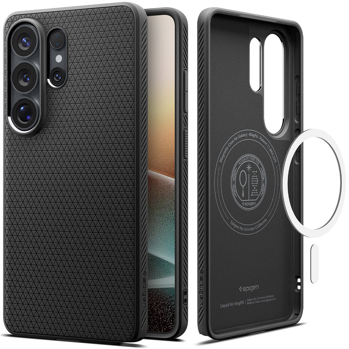 Handyhülle für Galaxy S26 Ultra, Spigen Liquid Air Mag mit MagSafe, Schwarz