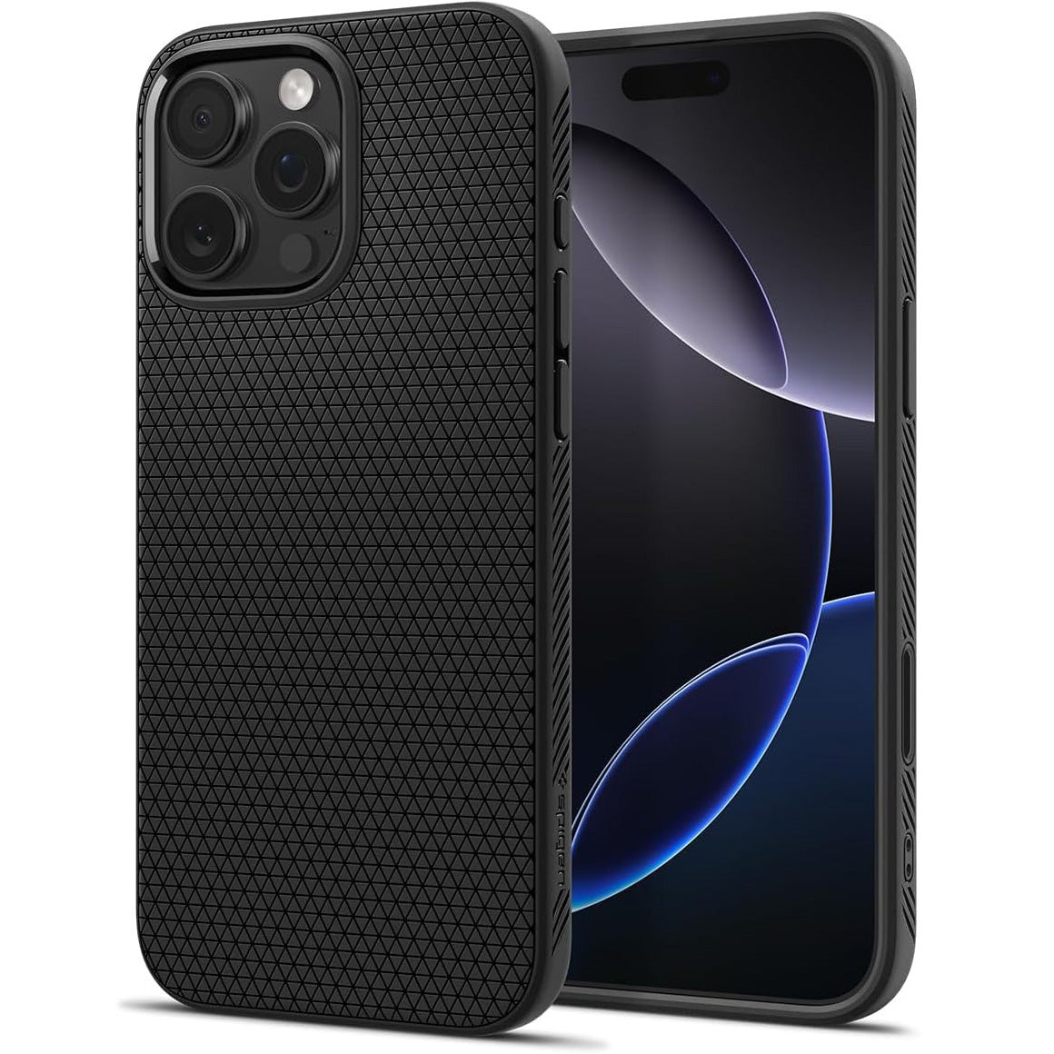 Handyhülle für iPhone 16 Pro Max, Spigen Liquid Air T Mag (CC) mit MagSafe, Schwarz