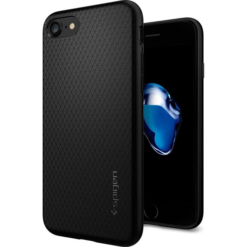Schutzhülle für iPhone SE 2022/2020 / 8 / 7, Spigen Liquid Armor, Schwarz