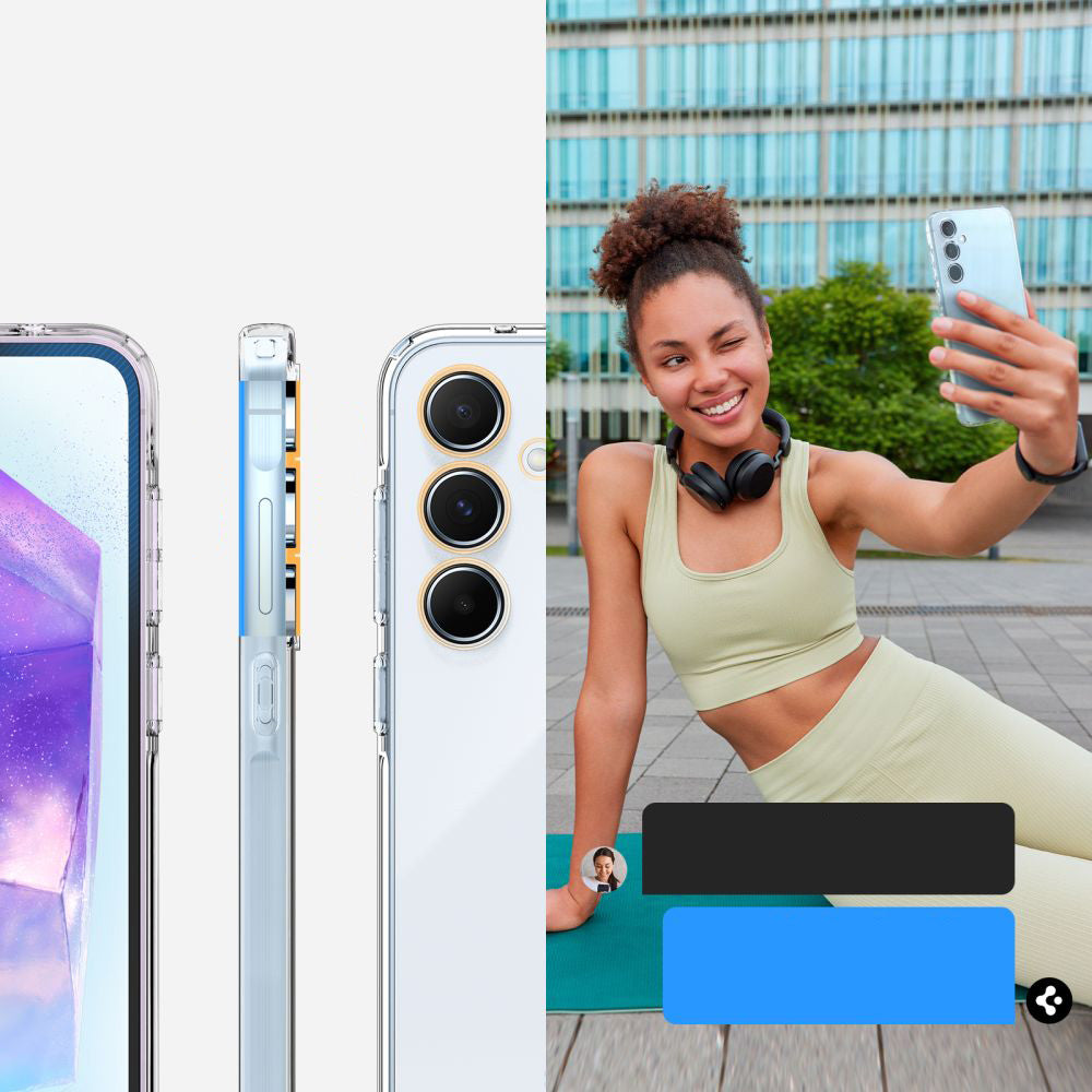 Schutzhülle für Galaxy A55 5G, Spigen Liquid Crystal, Transparent