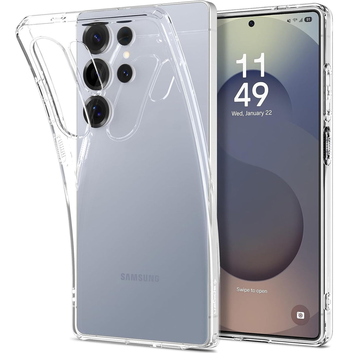 Handyhülle für Galaxy S25 Ultra, Spigen Liquid Crystal, Transparent