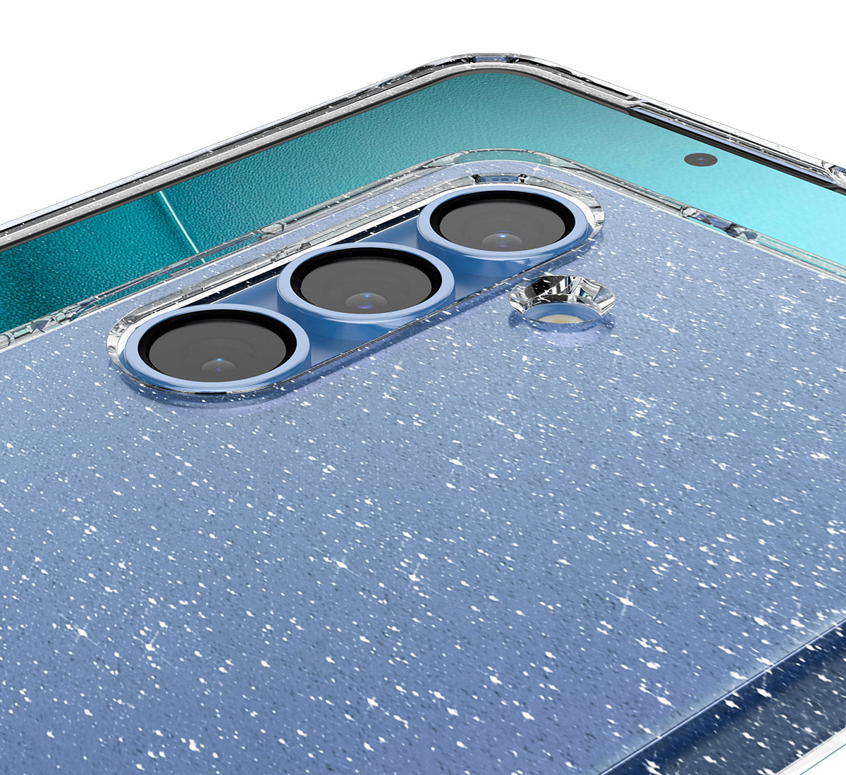 Handyhülle für Galaxy S25, Spigen Liquid Crystal Glitter, Transparent mit Glitzer