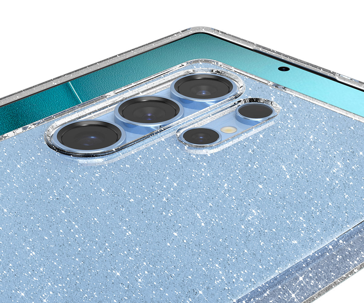 Handyhülle für Galaxy S25 Ultra, Spigen Liquid Crystal Glitter, Transparent mit Glitzer