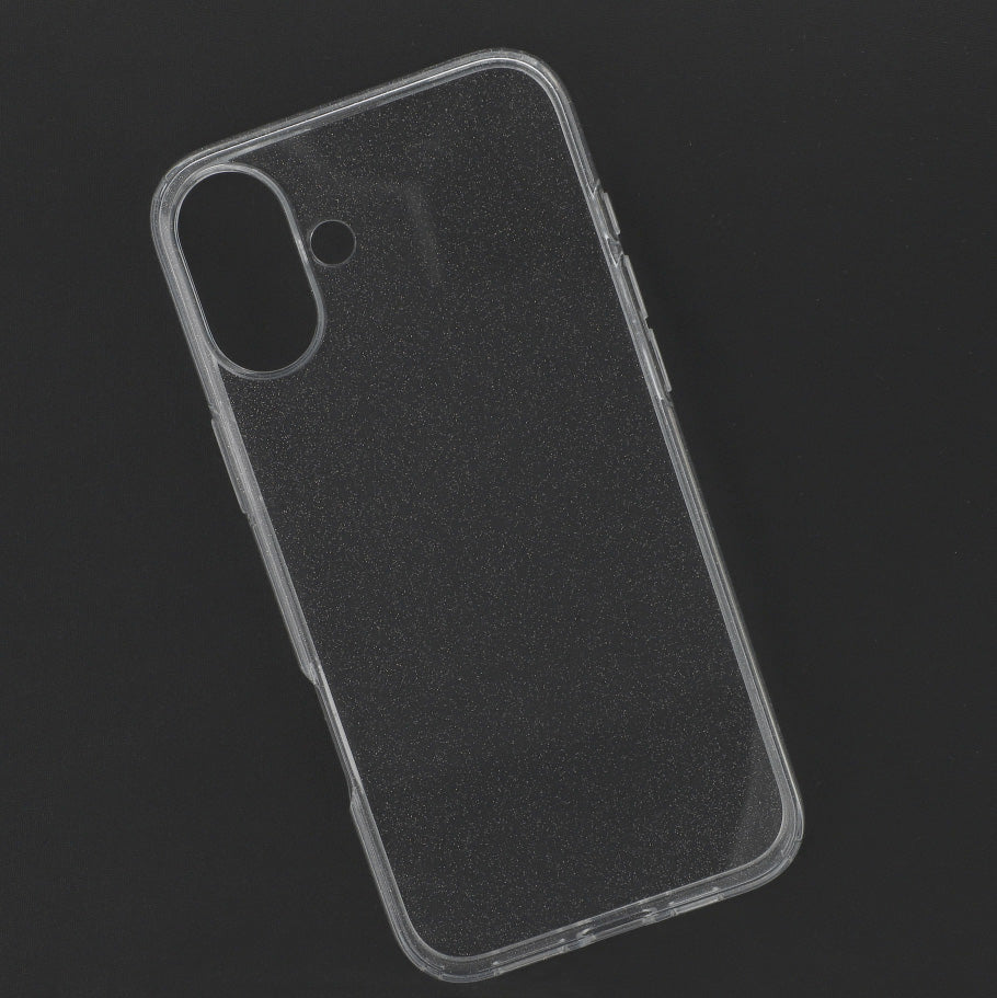 Handyhülle für iPhone 16, Spigen Liquid Crystal Glitter, Transparent mit Glitzer