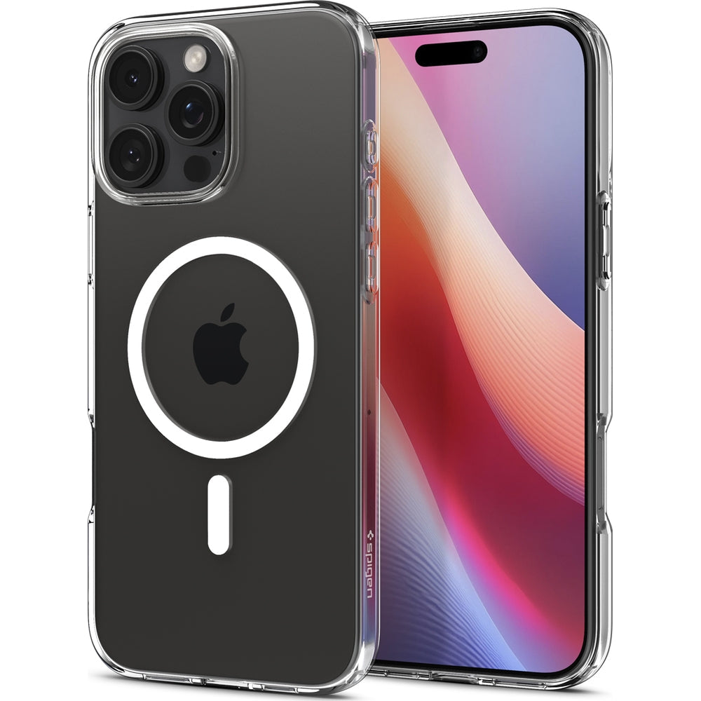Handyhülle für iPhone 16 Pro Max, Spigen Liquid Crystal Mag mit MagSafe, Transparent