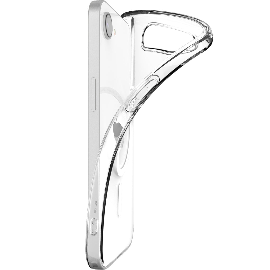 Handyhülle für iPhone 17e / 16e, Spigen Liquid Crystal Mag mit MagSafe, Transparent-Weiß