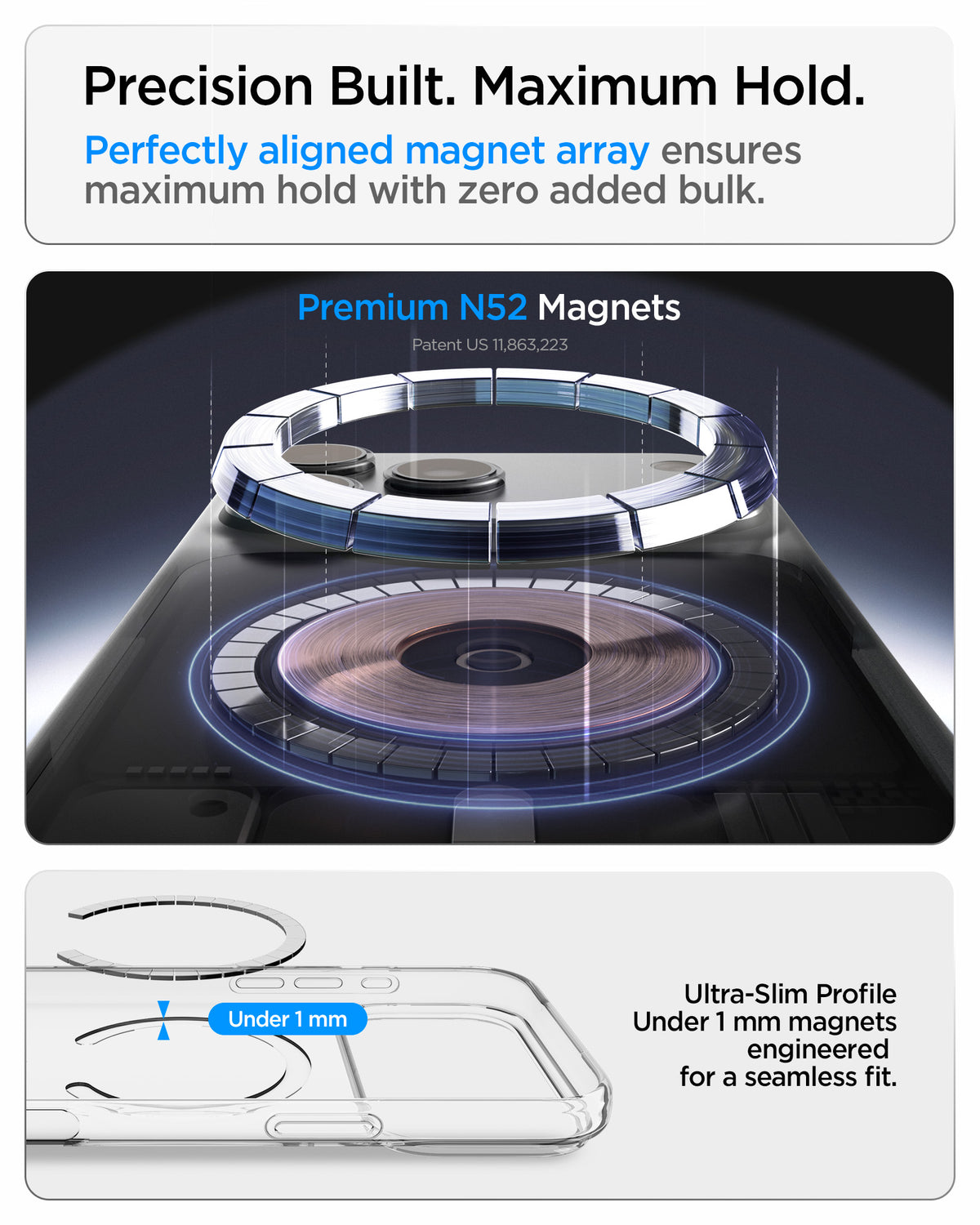 Handyhülle für iPhone 18 Pro, Spigen Liquid Crystal Mag mit MagSafe, Transparent-Weiß (6/16)