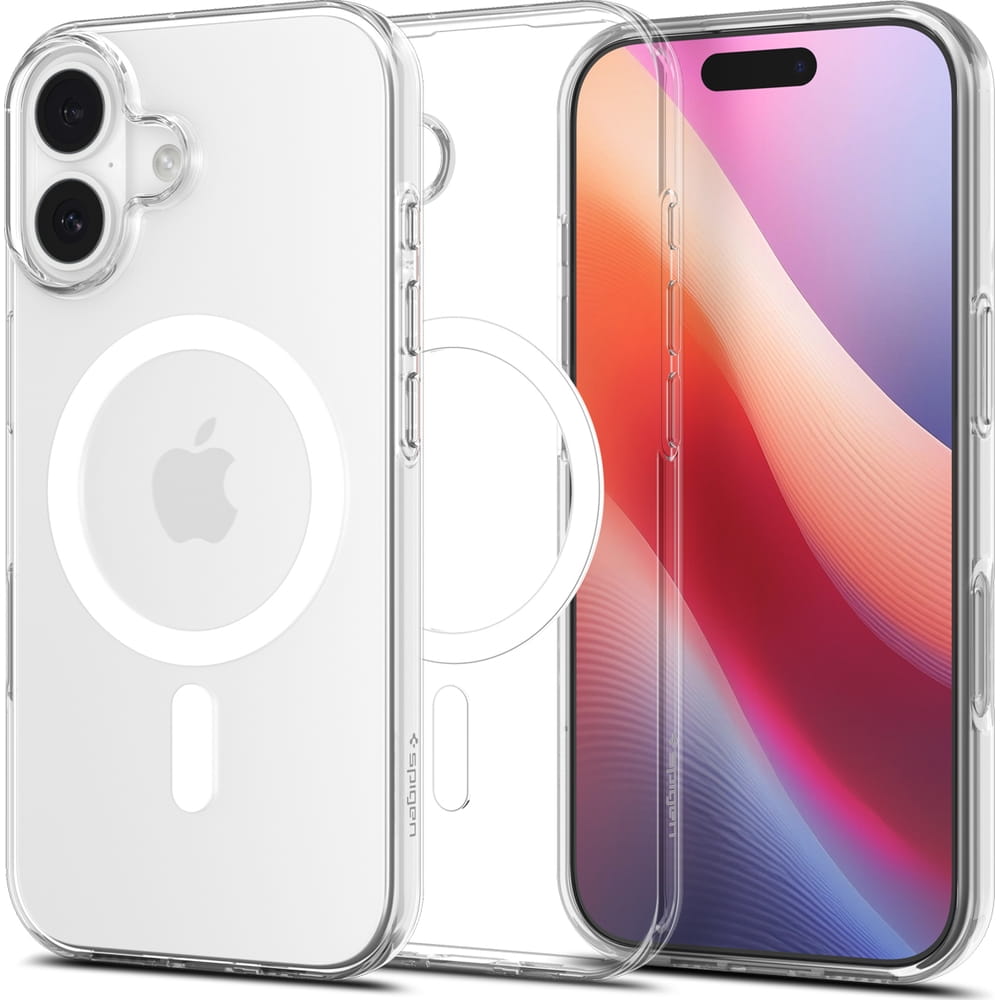 Handyhülle für iPhone 17, Spigen Liquid Crystal Mag mit MagSafe, Transparent-Weiß