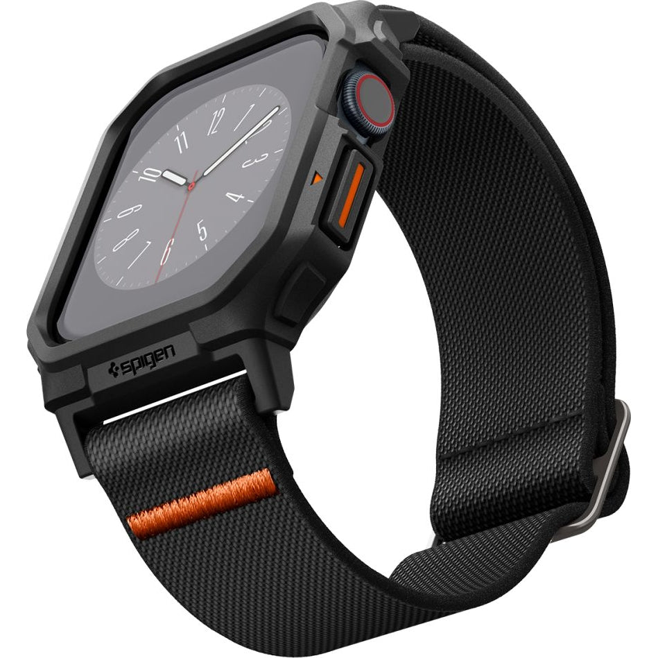 Etui mit Armband für Apple Watch 11 / 10 46 mm, Spigen Lite Fit Pro, Schwarz