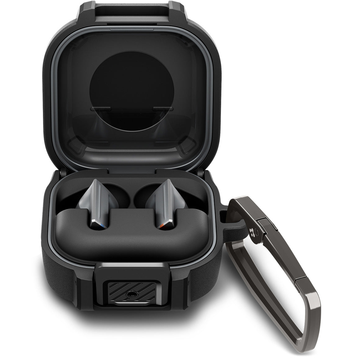 Hülle für Galaxy Buds 4 / 4 Pro, Spigen Lock Fit, Matt Schwarz