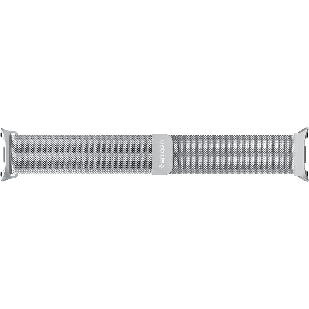 Edelstahl Armband für Galaxy Watch 9 40 mm / 44 mm / 8 40 mm / 44 mm / 8 Classic 46 mm, Spigen Metal Fit, Silbern