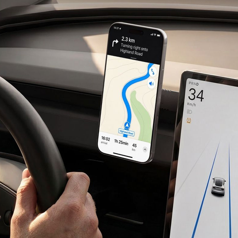 Magnetische Autohalterung für MagSafe, für Armaturenbrett, Windschutzscheibe oder Fahrzeugdisplay, Spigen MFT35-1 Magnetic, Schwarz
