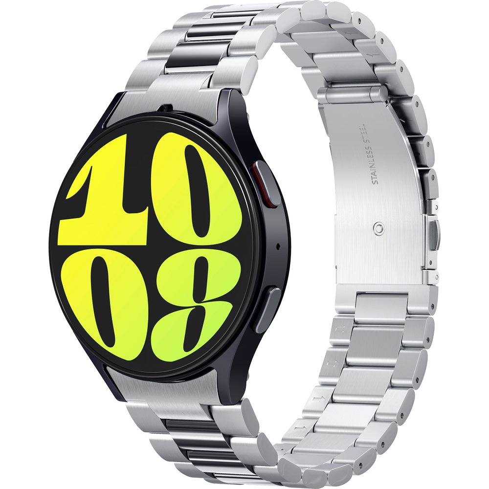 Armband für Galaxy Watch 7/6/5 Pro/5/4/FE, Spigen Modern Fit 316L, Silbern