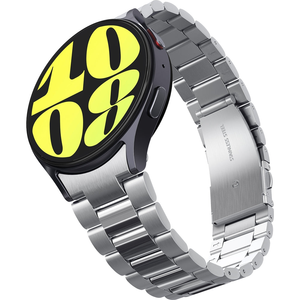 Armband für Galaxy Watch 7/6/5 Pro/5/4/FE, Spigen Modern Fit 316L, Silbern