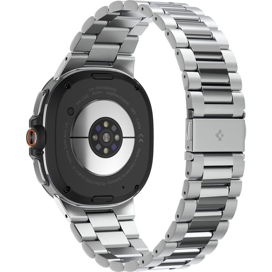 Armband für Galaxy Watch 9 40 mm / 44 mm / 8 40 mm / 44 mm / 8 Classic 46 mm, Spigen Modern Fit, Silbern