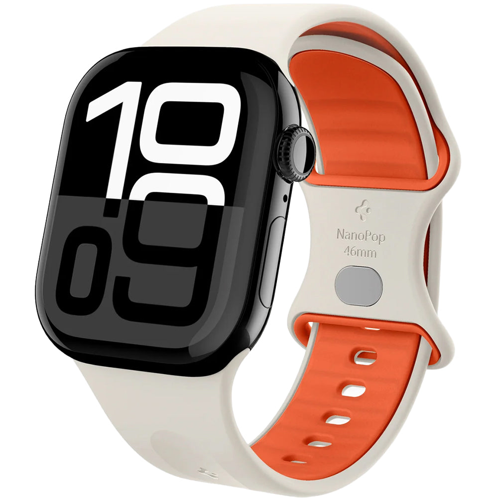 Armband für Apple Watch 42/41/40/38mm, Spigen Nano Pop, Beige-Orange
