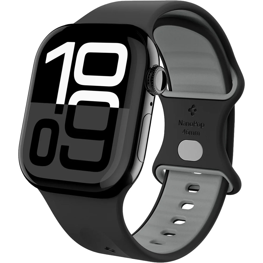 Armband für Apple Watch 49/46/45/44 mm, Spigen Nano Pop, Schwarz