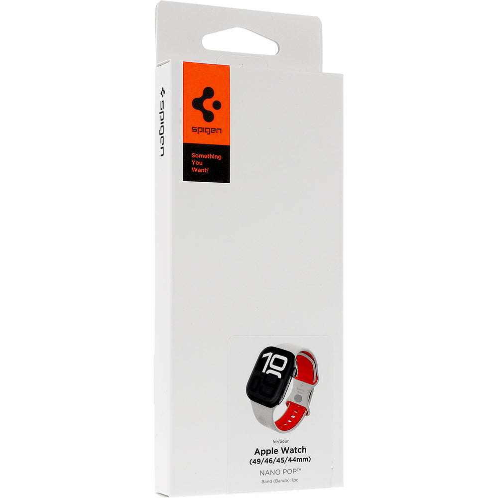 Armband für Apple Watch 49/46/45/44 mm, Spigen Nano Pop, Beige-Orange