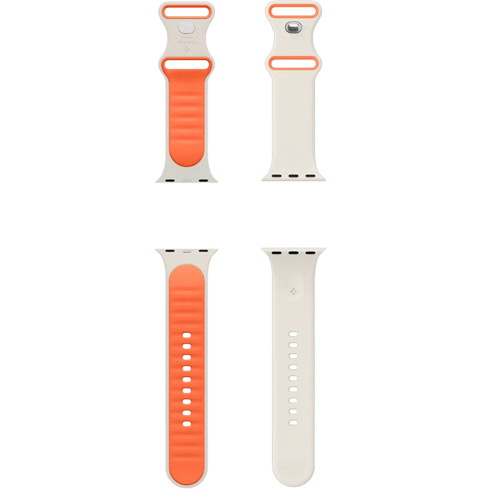 Armband für Apple Watch 49/46/45/44 mm, Spigen Nano Pop, Beige-Orange