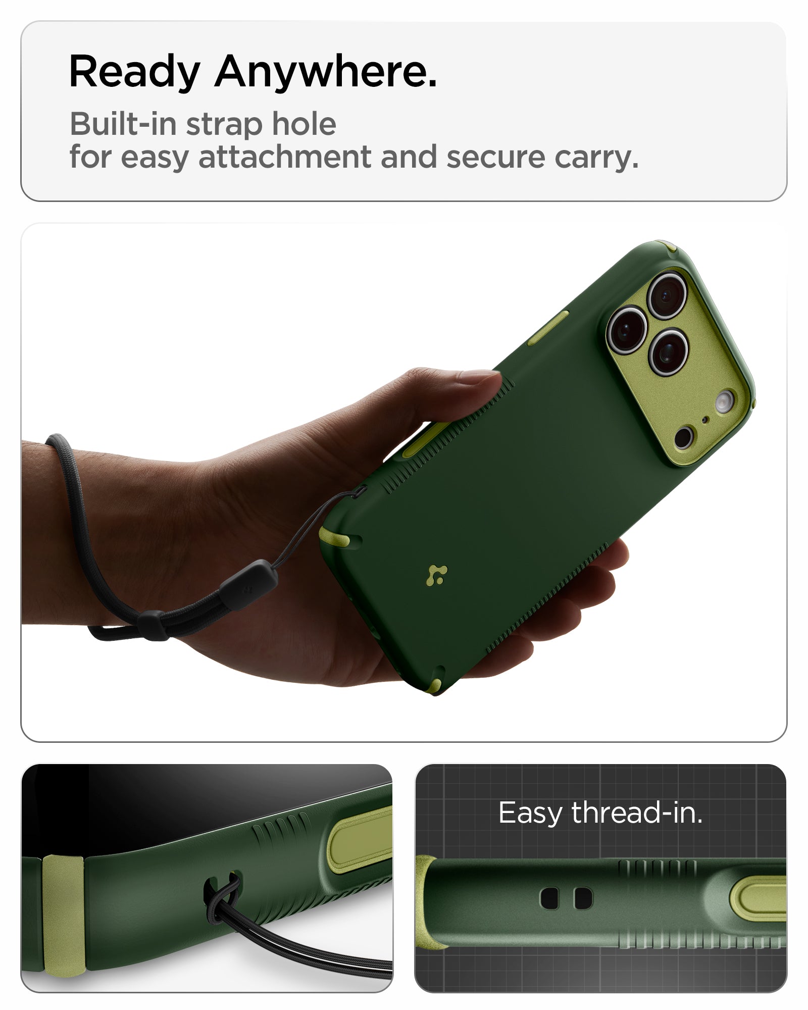 Handyhülle für iPhone 18 Pro, Spigen Nano Pop Hybrid Mag mit MagSafe, Grün (7/15)
