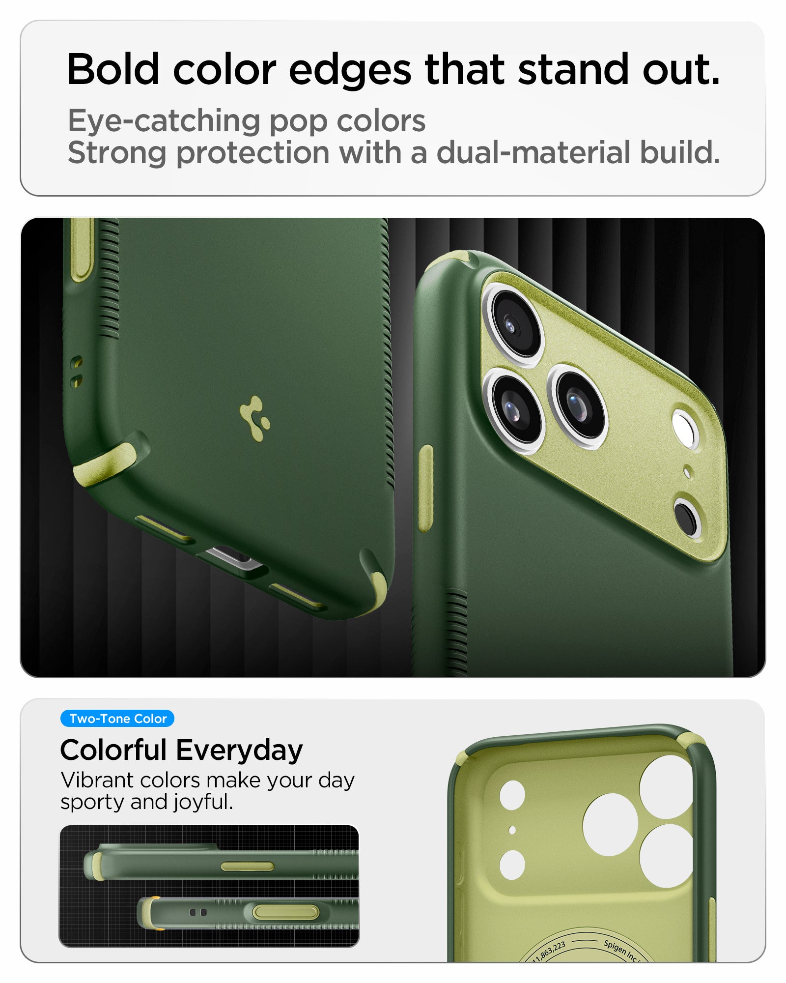 Handyhülle für iPhone 18 Pro Max, Spigen Nano Pop Hybrid Mag mit MagSafe, Grün (6/15)