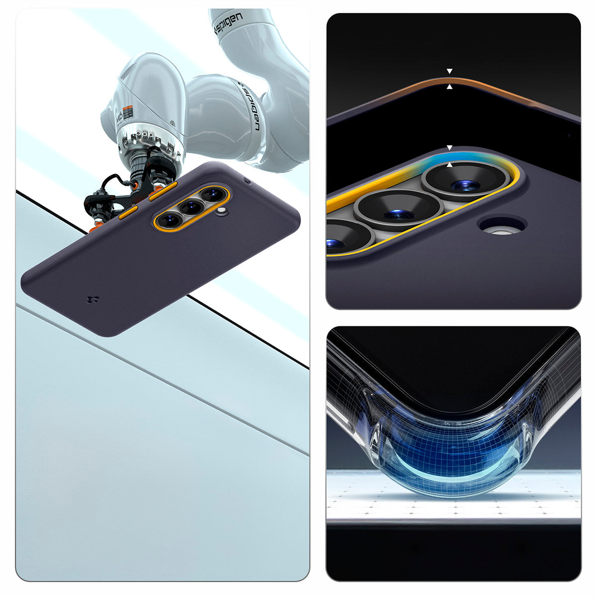 Handyhülle für Galaxy S26, Spigen Nano Pop Mag mit MagSafe, Dunkelblau und Gelb