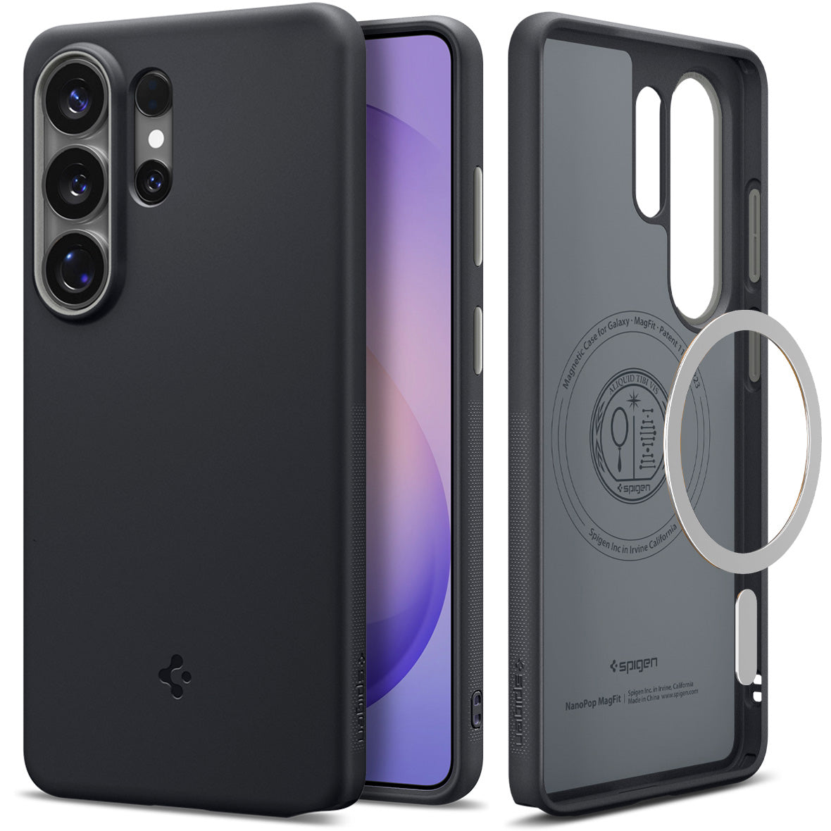 Handyhülle für Galaxy S26 Ultra, Spigen Nano Pop Mag mit MagSafe, Schwarz und Grau