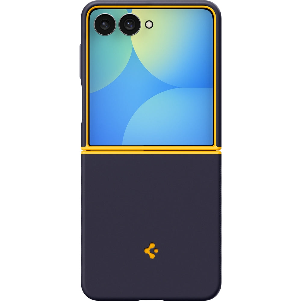 Handyhülle für Galaxy Z Flip8, Spigen Nano Pop Mag mit MagSafe, Dunkelblau-Gelb