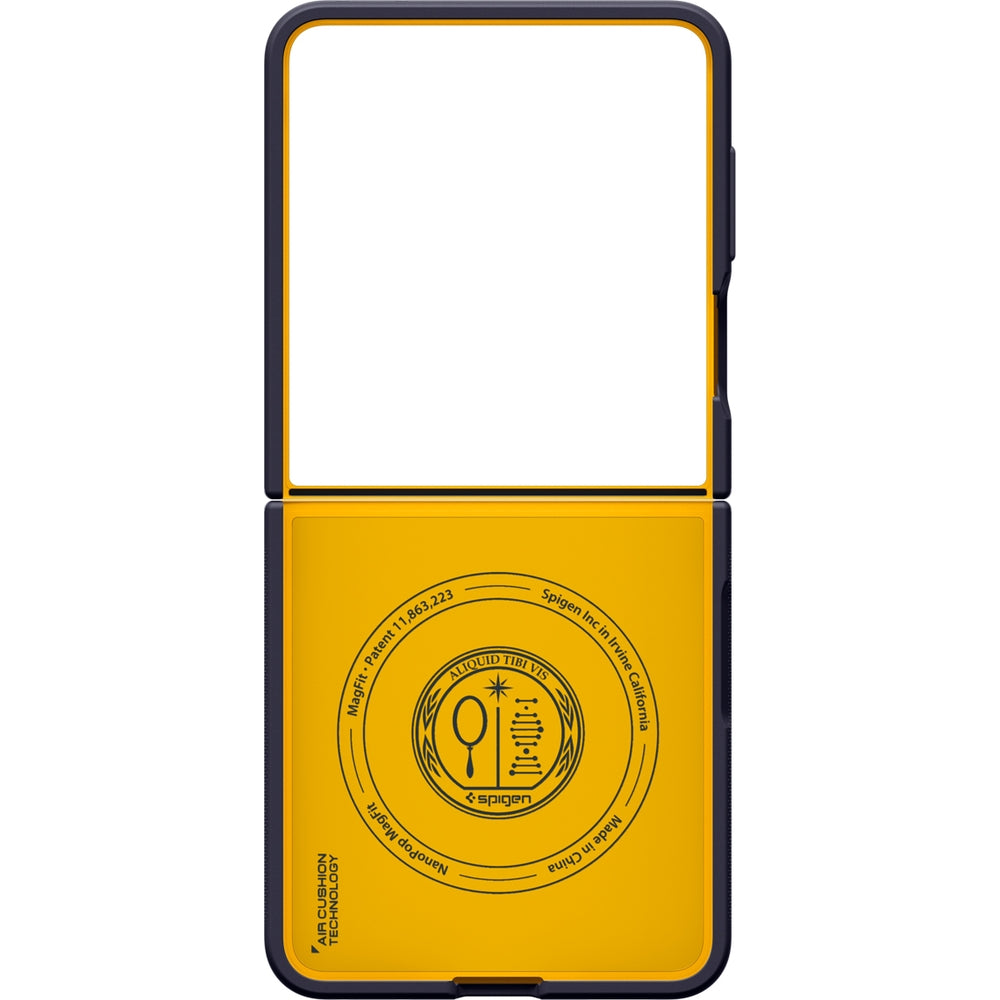 Handyhülle für Galaxy Z Flip8, Spigen Nano Pop Mag mit MagSafe, Dunkelblau-Gelb