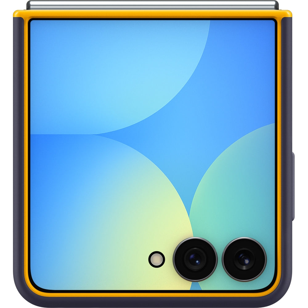 Handyhülle für Galaxy Z Flip8, Spigen Nano Pop Mag mit MagSafe, Dunkelblau-Gelb