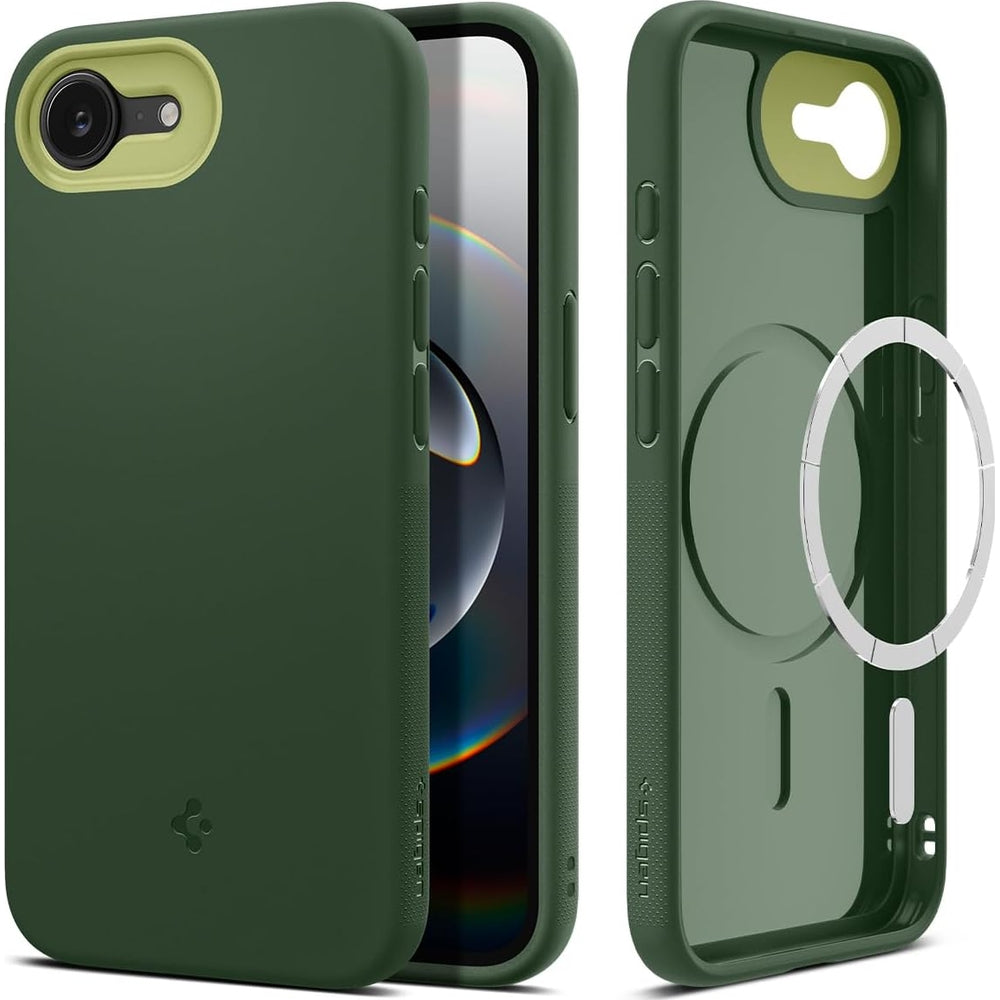 Handyhülle für iPhone 17e / 16e, Spigen Nano Pop Mag mit MagSafe, Grün