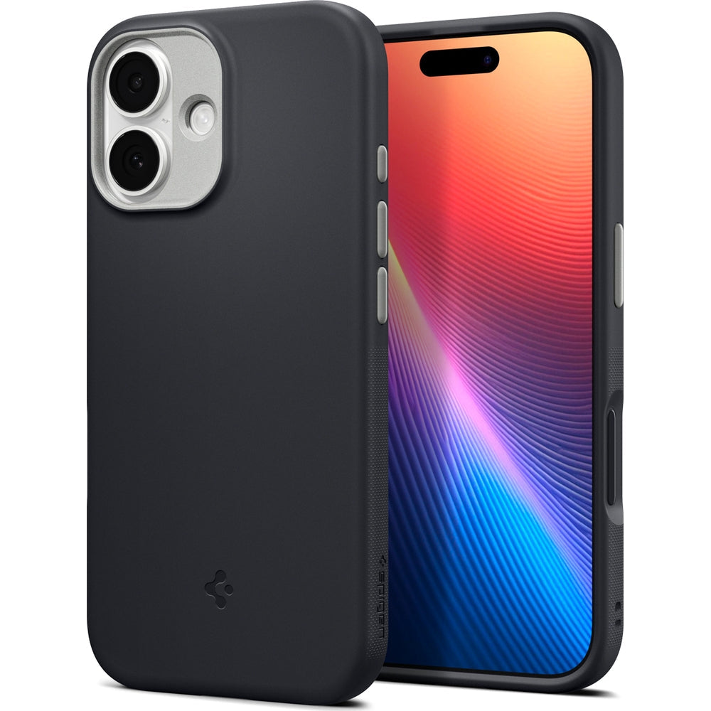 Handyhülle für iPhone 17, Spigen Nano Pop Mag mit MagSafe, Schwarz und Grau