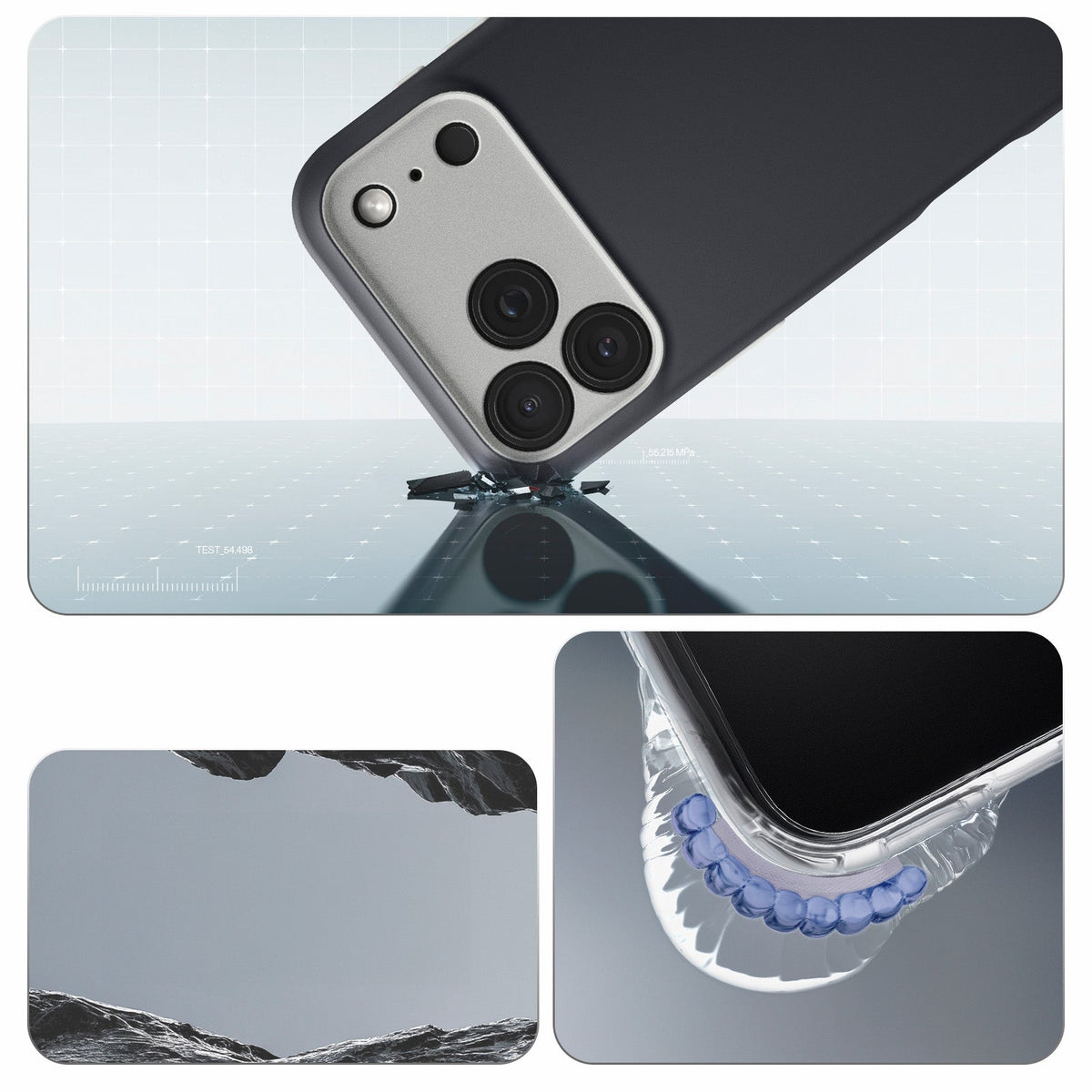 Handyhülle für iPhone 17 Pro, Spigen Nano Pop Mag mit MagSafe, Schwarz und Grau