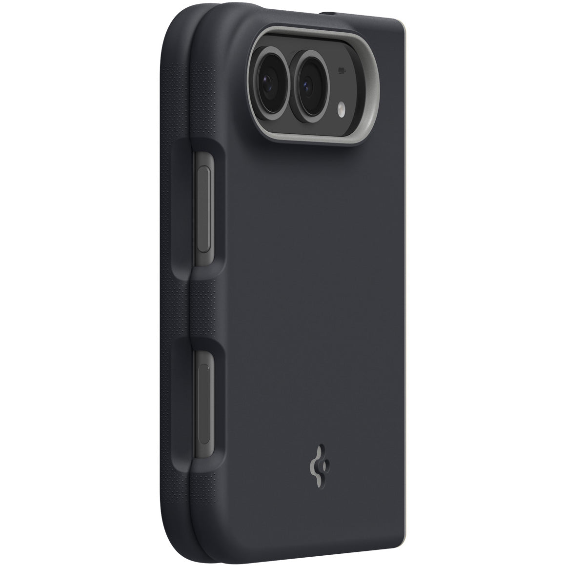 Handyhülle für iPhone Duo, Spigen Nano Pop Mag mit MagSafe, Schwarz-Grau (10/16)