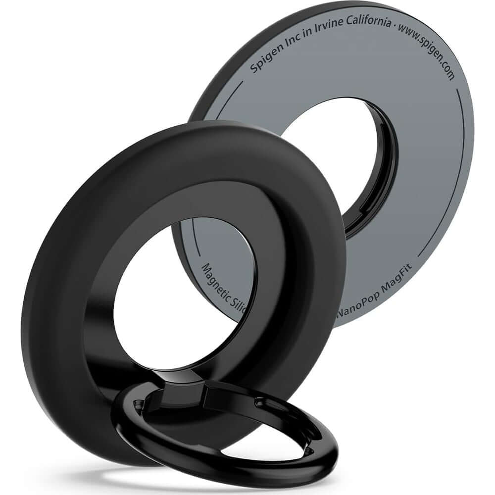 Magnetischer Fingerhalter für MagSafe, Spigen Nano Pop Phone Ring, Schwarz