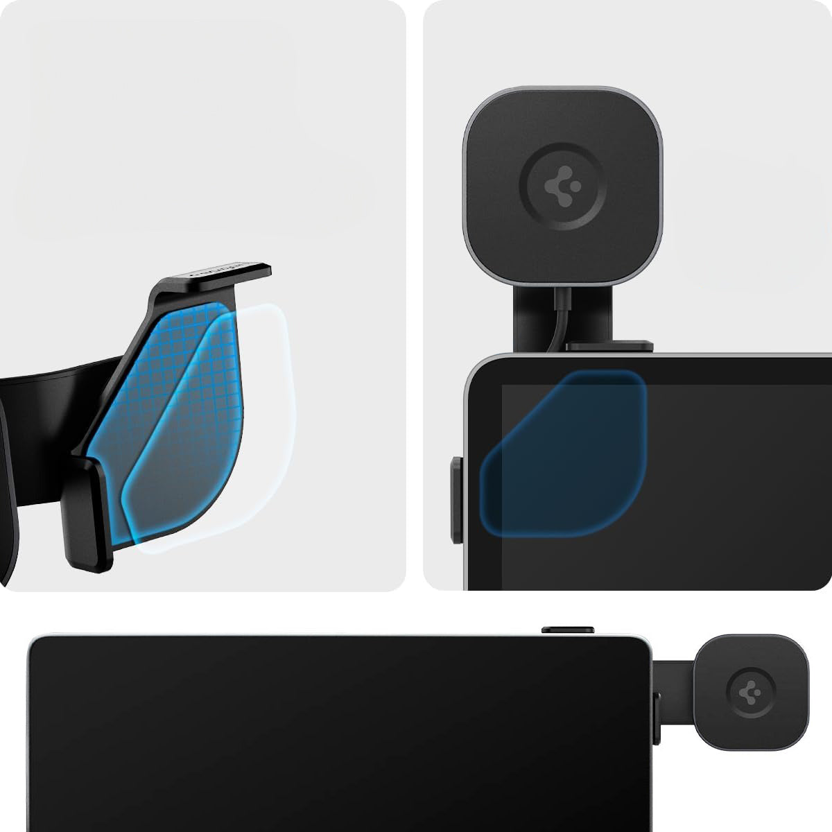 Auto Handyhalterung Spigen OneTap 3 ITT90-3 für Tesla Model 3 / Y / X (2021) / S (2021) für iPhone mit MagSafe, Schwarz
