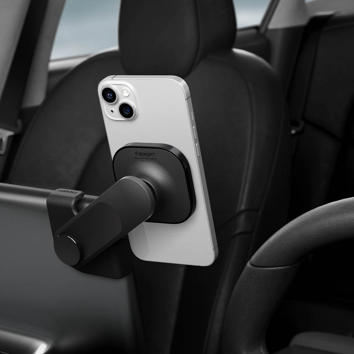 Auto Handyhalterung Spigen OneTap 3 ITT90-3 für Tesla Model 3 / Y / X (2021) / S (2021) für iPhone mit MagSafe, Schwarz