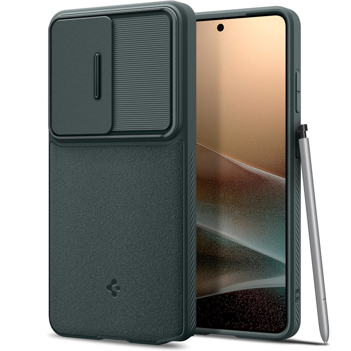 Handyhülle für Galaxy S26 Ultra, Spigen Optik Armor, Grün
