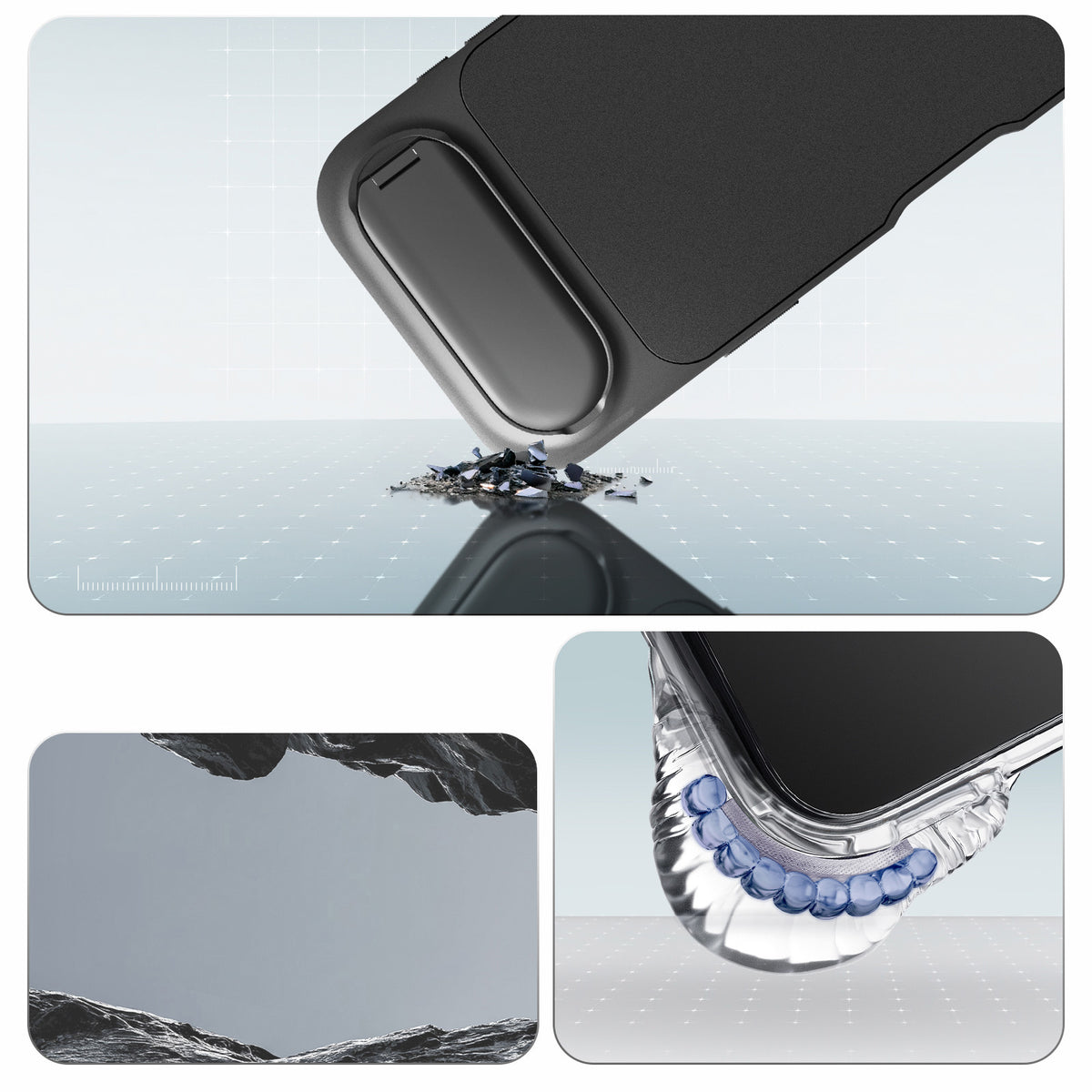 Handyhülle für iPhone Air, Spigen Optik Armor Mag mit MagSafe, Schwarz