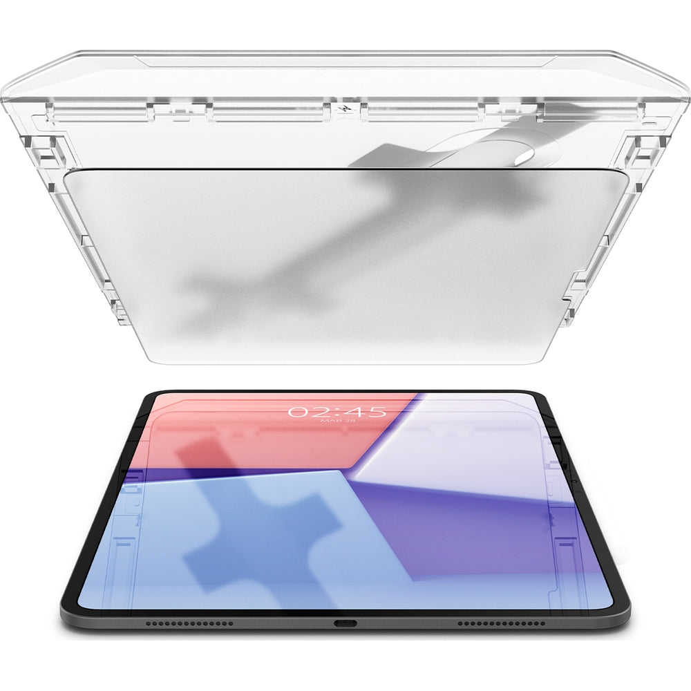 Glas + Applikator für iPad Pro 13" 2025 / 2024, Spigen Paper Touch EZ Fit, Matt