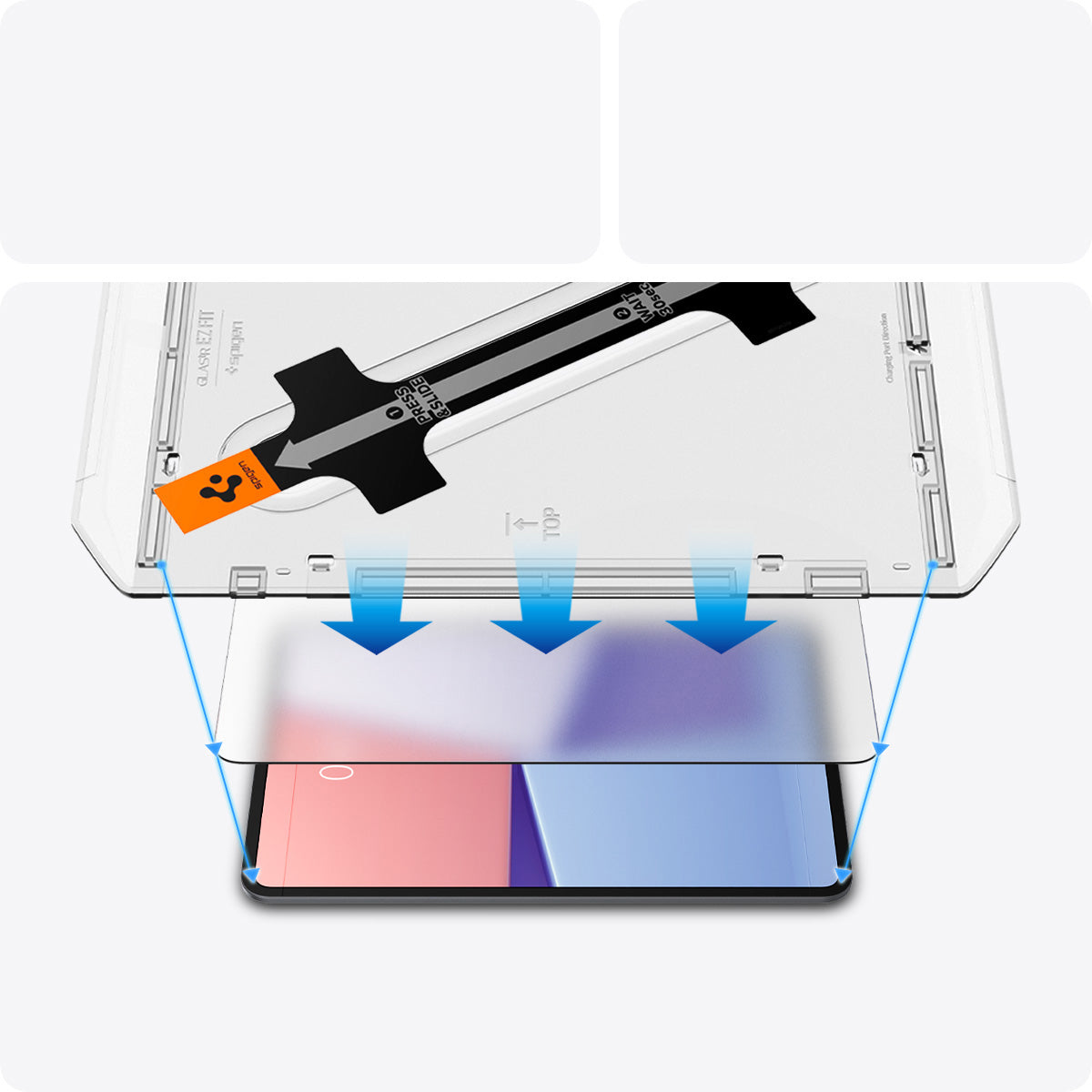 Glas + Applikator für iPad Pro 13" 2025 / 2024, Spigen Paper Touch EZ Fit, Matt