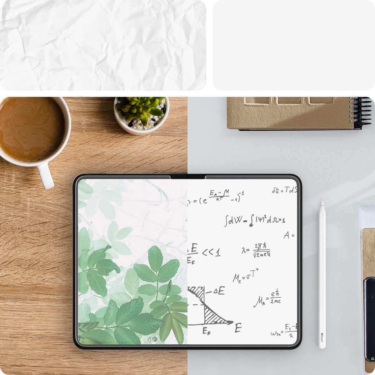 Glas + Applikator für iPad Pro 13" 2025 / 2024, Spigen Paper Touch EZ Fit, Matt
